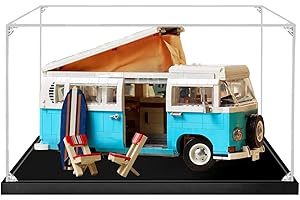 ICUANUTY Teca per Lego 10279 Camper Van T2, Vetrina in Acrilico per Modellismo Collezionismo (Solo Vetrina) (2mm)