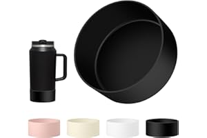 Diumepo Schützender Silikon-Stiefel für Stanley Quencher H2.0 FlowState Tumbler/Simple Modern 1,4 l Becher, rutschfeste Unterseite, gegen Dellen und Kratzer, Schwarz