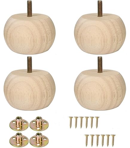 4pcs Unfinished Wooden Furniture Legs Replacement Sofa Legs Modern Table Legs For Couches Dressers And Cabinets Wood Construction Sofa Legs - View #11