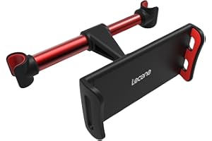 Lecone Supporto Tablet Auto Poggiatesta Rotazione a 360 Gradi per Tablet iPad Smartphone 4,7-12,9'' Porta Tablet Auto per iPad PRO Mini Air, Nintendp Switch, iPhone XS Max XR X 8 7 6, Samsung Tab ECC