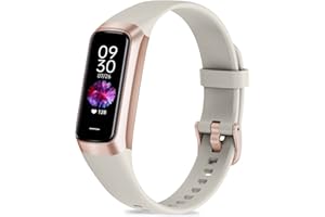 Spurkey Fitness Tracker with 24/7 Heart Rate, Blood Oxygen Blood Pressure Sleep Monitor, Activity Trackers IP68 Waterproof,Step Counter Calorie Pedometer Health Smart Watch for Women Men (Beige)