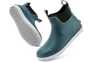 ZAXUNAI Gummistiefel Herren mit flauschigem Futter, Angelstiefel für Männer, Rutschfeste Warme Winterstiefel, Wasserdichte Schneestiefel zum Gärtnern, Bootfahren, Camping, Segeln und Outdoor-Aktivitäten