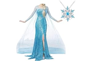 Angel Closet Elsa Princess Dress Women Teenager Fancy Party Dress Up Halloween Cosplay Costume (3XL,elsa1)