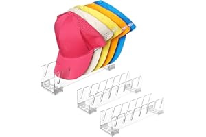 EACHPT Soporte y Organizador Transparente para 14 Gorras de Béisbol, 2 Piezas