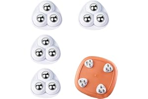 HXLJHALG 4Pcs Self Adhesive Caster Wheels Mini 360°Rotation Swivel Sticky Caster Wheels Stainless Steel Rollers Paste Type Universal Pulley for Small Appliances Bins Storage Box Furniture Trash Can White