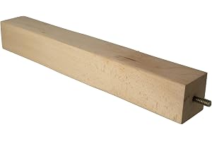 Amig - Fyrkantiga möbelben, ben i bokträ med naturlig finish, reservben för soffor, sängar, bord, montering: M8 metallplugg
