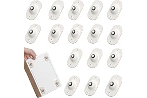 LUQUNE Self Adhesive Castor Wheels - 16 Pack of Small Castor Wheels Mini Wheels, Stick On Castors, Appliance Wheels with 360° Rotation for Furniture, Containers, and More