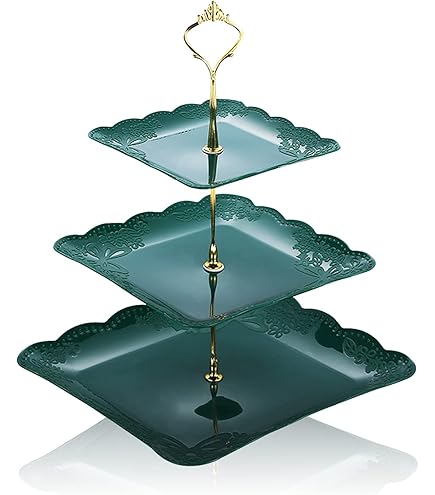 Elegante houten taartstandaard met stevige voet, geschikt voor het presenteren v