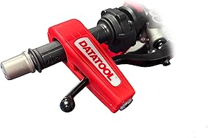 Datatool Croc Lock - Visible Theft Deterrent for Scooters, Motorcycles, and ATVs - Locks Brake Lever to Handlebar - Saw Resistant Bike Lock - Available in Red, Yellow, Black or Orange (Red)