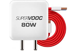 GOVARIO 80W Fast Charging Adapter with Type-C Cable, Compatible with Select OnePlus, Oppo, realme, iQOO and Other Supported Smartphones, USB Type-C Mobile Charger for Home, Office and Travel