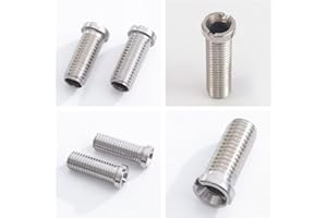 YISIFEINUO 5 Pieces Sink Basket Screw 45mm Strainer Waste Threaded Screw Connector Stainless Extended Bolt Sink Bolt Screw for Wash Basin Strainer Plug