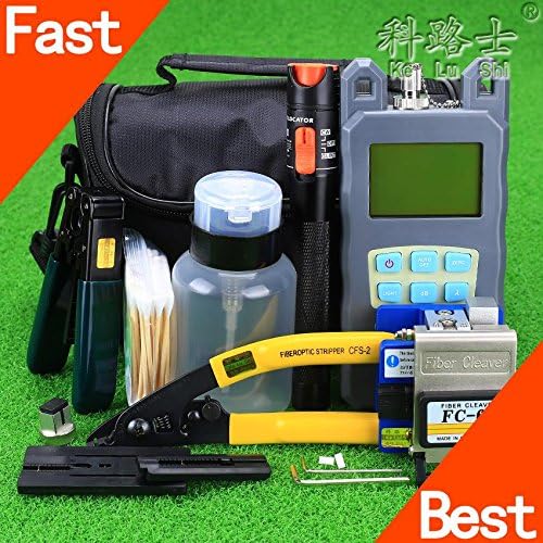 Cruiser FTTH 20 in 1 Optical Fiber Tool with Fc-6s Cleaver Optical Power Meter 10mw Visual Fault Locator Fiber Cable Tester Stripping Tool