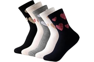BALSETI Calcetines de Media Caña Estampados para Mujer. Calcetines Estampados Divertidos y Básicos. Uso Diario. 80% Algodón. Pack de 6 Pares. Talla Única 35-41