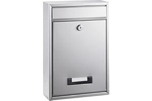 Alco 8601 - Cassetta delle lettere verniciata circa: 31 x 36 x 15 cm, argento, Argento, 8602