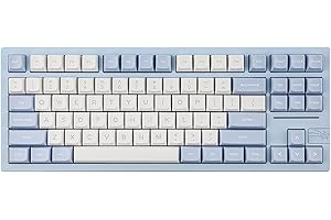 EPOMAKER x Feker Galaxy80 Gaming Keyboard, Aluminum Alloy Wireless Mechanical Keyboard, BT5.0/2.4G/USB-C Gasket-mounted Keyboard, Hot Swappable, NKRO Creamy Keyboard (Blue, Marble White Switch)