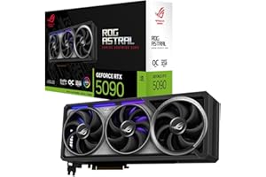 ‎ASUS ASUS ROG Astral GeForce RTX 5090 32GB GDDR7 OC Edition Gaming Grafikkarte (Nvidia GeForce RTX5090, Vier Lüfter, 3.8-Slot-Design, PCIe 5.0, 2X HDMI 2.1b, 3X DisplayPort 2.1a)