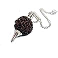 Astorghar Natural 5 Mukhi Rudraksha Rudraksh Pendulum Dowser for Reiki and Chakra Healing