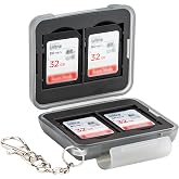 Profezzion Waterproof Memory Card Case for SD and Micro SD(TF) | Memory Card Case for 4 SD SDXC SDHC Cards + 8 Micro SD SDXC