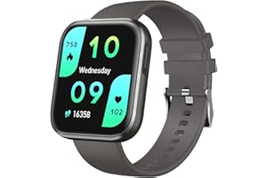 ANCWEAR Smart Watch Answer/Make Calls for Men Women, 1.96" Fitness Tracker Watch, Heart Rate/Step Counter/Sleep Tracker/Blood Oxygen/120+ Sports, IP67 Waterproof Watch Compatible Android iOS (Grey)