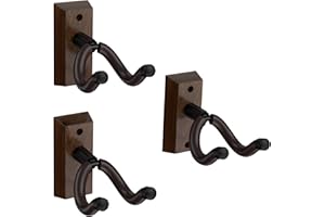 NUOSIYA Noce Supporto Chitarra Muro, 3 pezzi Parete Appendi Chitarra Supporto per Classica Acustica Guitar, Elettrica Basso, Banjo, Mandolino, Universale Ganci da Muro