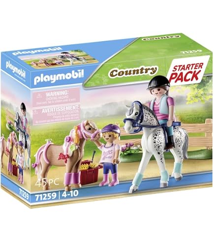 Playmobil Country 6968 Poney à Décorer Fleur - Set Complet Neuf, Âge 5-7 Ans