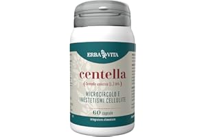 ERBA VITA Integratore Alimentare di Centella - 60 Capsule - Favorisce il microcircolo e contrasta gli inestetismi della cellulite