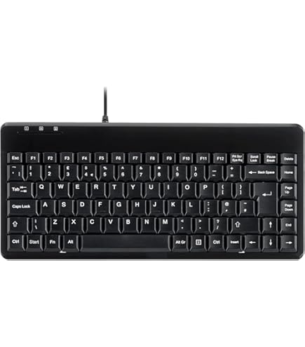 Perixx PERIBOARD-422 Tastiera Mini USB-C – Layout US Inglese – Silenziosa E Compatta – Per Windows/Chrome/Mac