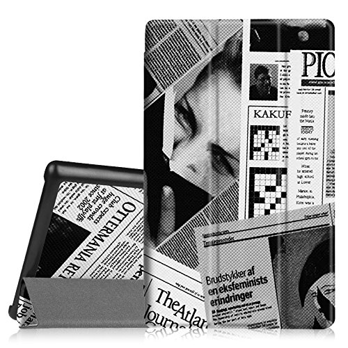 Fintie Samsung Galaxy Tab 3 7.0 (7 Zoll) SM-T210 SM-T211 Hülle Case - Ultra Slim Schutzhülle Tasche Etui mit Standfunktion (Nicht kompatibel mit der Tab 3 7.0 Lite), Zeitung