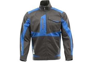SARA WORKWEAR Arbeitsjacke Herren mit Stretch-Einsätze - Multifunktionale Bundjacke mit 4 Taschen - Arbeitsbundjacke mit Reflektierenden Elementen Gr. 46-64