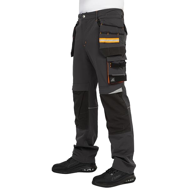 Pantalon De Travail Homme BWOLF Drift Cargo Ripstop - Multi-Poches Avec Genouillères Et Bandes Réfléchissantes