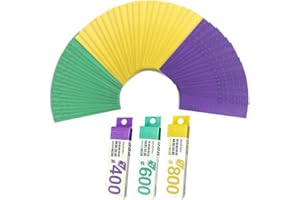 stedi Hobby Model Tools - Papel de lija adhesivo, impermeable, reemplazable en húmedo/seco, grano 400, 600, 800, para modelos de plástico, 60 unidades