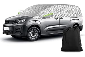 TIVEKEO Halbe Autoabdeckung Ersatz für Citroen Berlingo 2018-2025 K9 LWB, Passgenaue Softtop-Dachschutz-Autoabdeckung Wasserdicht, Verdickte Halbe Garage, Anti-Hagel und Anti-Schnee