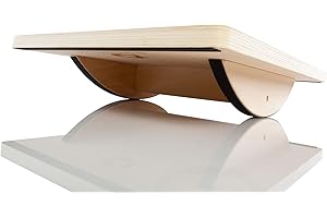 RPM Power Balance Board - Tavola Fitness propriocettiva - Pedana Equilibrio Legno per rafforzamento Muscoli e riduzione rischio lesione, da Casa per Esercizi di Coordinazione e Postura Schiena