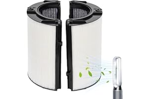 SGIZOKU Filtro di ricambio 2 in 1 HEPA compatibile con depuratore d'aria Dyson DP04 HP04 HP06 HP07 HP09 PH01 PH02 PH03 TP04 TP06 TP07 TP09,360° Glass H13 HEPA & filtro a carbone attivo, #965432-01 & 97 0341