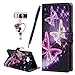 Price comparison product image MOTIKO Samsung Galaxy Note 9 Case, Premium PU Leather Folio Flip Wallet Cover with Card Slots Stand Function & Dust Plug & Stylus for Samsung Galaxy Note 9-Purple Butterfly