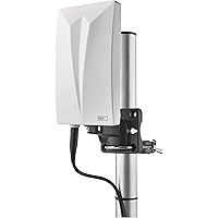 EMOS Antenna interna ed esterna Village, antenna attiva universale per ricezione remota (0-80 km) di DVB-T2, DAB, FM, Full HD