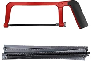 WANGZHENXI Sierra de mini proco en mini con 30 cuchillas de sierra, sierras de metal de mano adecuadas para cortes de hierro, madera y pared, sierra compacta con cuchillas reemplazables, satisfacen las necesidad