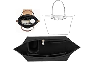 QEIOAUEK Taschen Organizer für Longchamp,Wallet Organizer for Longchamp,Organizer für Longchamp Tasche,Multi-Pocket Felt Handbag Organizer for Insert,Generisch Taschen Organizer für Longchamp Tasche Damen(M)