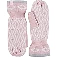 HEAT HOLDERS - Ladies Thick Fleece Lined Insulated Warm Knitted Winter Thermal Mittens