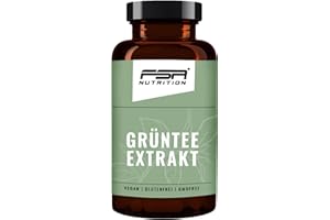 ‎FSA NUTRITION Grüner Tee Kapseln - 1998 mg Grüntee Extrakt pro Tagesdosis - 60 Tage Vorrat (180 Kapseln) - Glasdose - frei von Zusätzen - laborgeprüft - vegan - FSA Nutrition