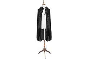 MAYPLOUS Kids Halloween Costumes Boys Girls Cosplay Long Cape Cloak Child Fancy Dress for Christmas (Black, 100cm / 39")