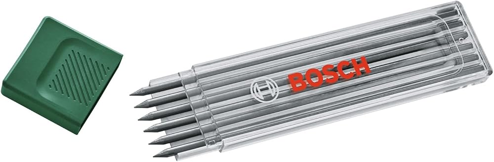 Bosch Grafit uç HB 6 adet (derin delikli kalem için yedek uçlar; sertlik HB; 2,8 mm çap; korumalı saklama kutusu)