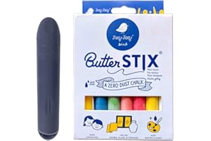 JAQ JAQ BIRD Lot de 12 craies colorées avec support pratique