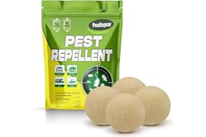 Pesdispear Mouse Repellent, Rat Deterrent Balls, Peppermint Oil Rat Repellent, Rodent Control Anti Mice Substitute to Mouse Trap and Ultrasonic Pest Repeller 4 Balls for Indoor Outdoor
