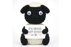 Giftasy 30th Birthday Gifts for Women - Handmade Crochet Cute Blacknose Sheep - 30 Year Old Birthday Gifts for Best Friends Female Wife Daughter Sister Her Girlfriend Mum, Happy 30th Gift Ideas