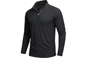 MAGCOMSEN UV Shirt Herren UPF 50+ 1/4 Reißverschluss Funktionsshirt Langarm Rashguard Sportshirt Sweatshirt Longsleeve