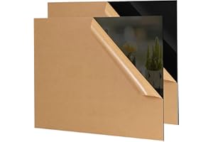 YIWONFU Metacrilato Plexiglás 2 Piezas, Metraquilato Negro 2mm, Vidrio Plastico Acrílico para Marcos de Fotos, Exposiciones de Proyectos, Pinturas y Más, 42 x 29.7cm(A3)