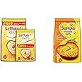 Saffola Oats, Rolled Oats, Delicious Creamy Oats, 100% Natural, High Protein & Fibre, Healthy Cereal, 1Kg with 400g Free & Saffola Masala Oats, Tasty Evening Snack, Classic Masala, 500g
