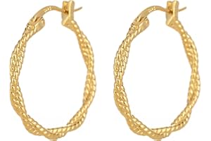 KENIY Ohrringe Silber 925 für Damen Creolen Hypoallergen 14K Vergoldete Ohrringe Gold Leichte Silber Ohrringe Damen für Frauen Mädchen 20 30 40 50 60mm