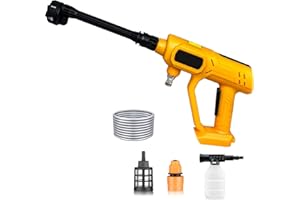 SQUAELTIRS Cordless Pressure Washer 6-in-1 Nozzle,Compatible with Dewalt 20V Battery,Portable Pressure Washer,for Car/Floor/Garden Cleaning & Watering (No Battery)